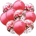 thumbnail image 1 of Namzi 50 Pcs Ballons à Confettis Rouges et Rouges, Ballons de Fête d'Anniversaire Premium 12 Pouces, Ballons en Vrac pour Shower de Mariée, Décoration de Fête de Remise des Diplômes, 1 of 4