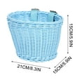 thumbnail image 3 of Uutvmp Bike Basket with Adjustable PU Belts, Scooter Front Mesh Basket, Woven Retro Cycling Storage Baskets, Front Handlebar Rattan Basket, Wicker Basket Front Cargo for Children, Boys, Girls, 3 of 8