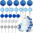 thumbnail image 1 of Bola de espuma para cumpleaños HQKJGSYX para decoración de tartas, 50 unidades, azul y verde, 1 of 6