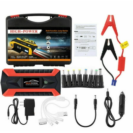 89800 mAh 12V LCD 4 USB Car Jump Starter Pack Booster Charger Battery Power Bank