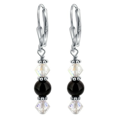 Gem Avenue 925 Sterling Silver Multistone Handmade Drop Gem Avenue 925 Sterling Silver Multistone Handmade Drop Earrings