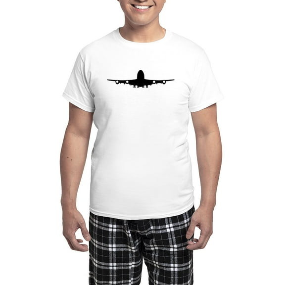 CafePress - Airplane Aviation Men's Light Pajamas - Men's Light Loose Fit Cotton Pajama Set