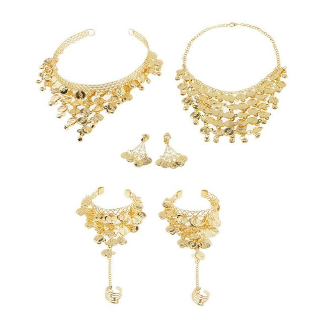 Conjunto de Colr Diadema de Pelo con Colgantes de Monedas Pendientes s de s Joyas para Mujer de Danza de Vientre Pendientes Macarena Joyería gitana para danza del vientre