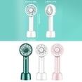 thumbnail image 4 of Handheld Fan Adjustable Rechargeable Portable Cooling Device Travel Battery Operated Outdoor Brushless Plastic Cooler Gift White Without Light, 4 of 9