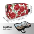 thumbnail image 3 of Uemuo Rose Flowers Pattern Portable Toiletry Bags with Handle, Waterproof travel Make up Bags for Women, Large Capacity Travel Cosmetic Bags, 3 of 9