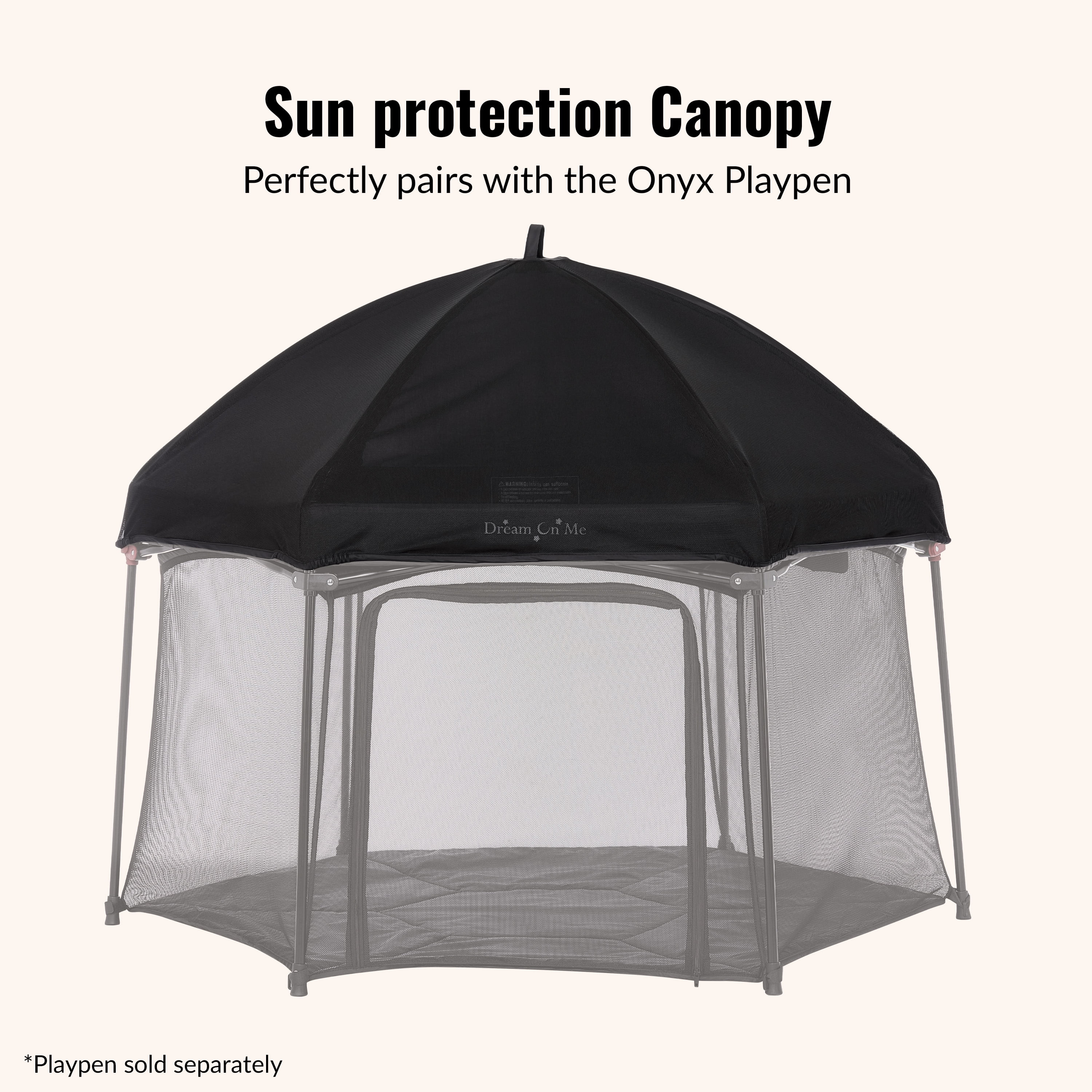 Dream On Me Onyx Canopy, Black