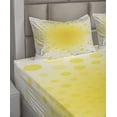 thumbnail image 4 of Ambesonne Yellow Fitted & Top Sheet Set with Shams, Sun Abstract, Yellow, 4 of 5