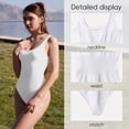 thumbnail image 5 of OQQ Women's 3 Piece Bodysuits Sexy Ribbed Sleeveless Square Neck Tank Tops Leotard 2025 Trendy Outfits, 5 of 7