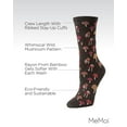 thumbnail image 3 of MeMoi Mushroom Field Bamboo Blend Crew Sock - Womens - Female, 9-11, Rosin, 3 of 7