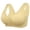 Yellow, variant on Gymayou Women Front Closure Tank Bra Sports Bra Wirefree Plus Size Seamless Comfort Bralette Padded Yoga Sleep Workout Bras Beige L