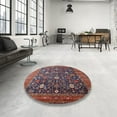 thumbnail image 4 of Ahgly Company Machine Washable Indoor Square Industrial Modern Rosy Pink Area Rugs, 4' Square, 4 of 7