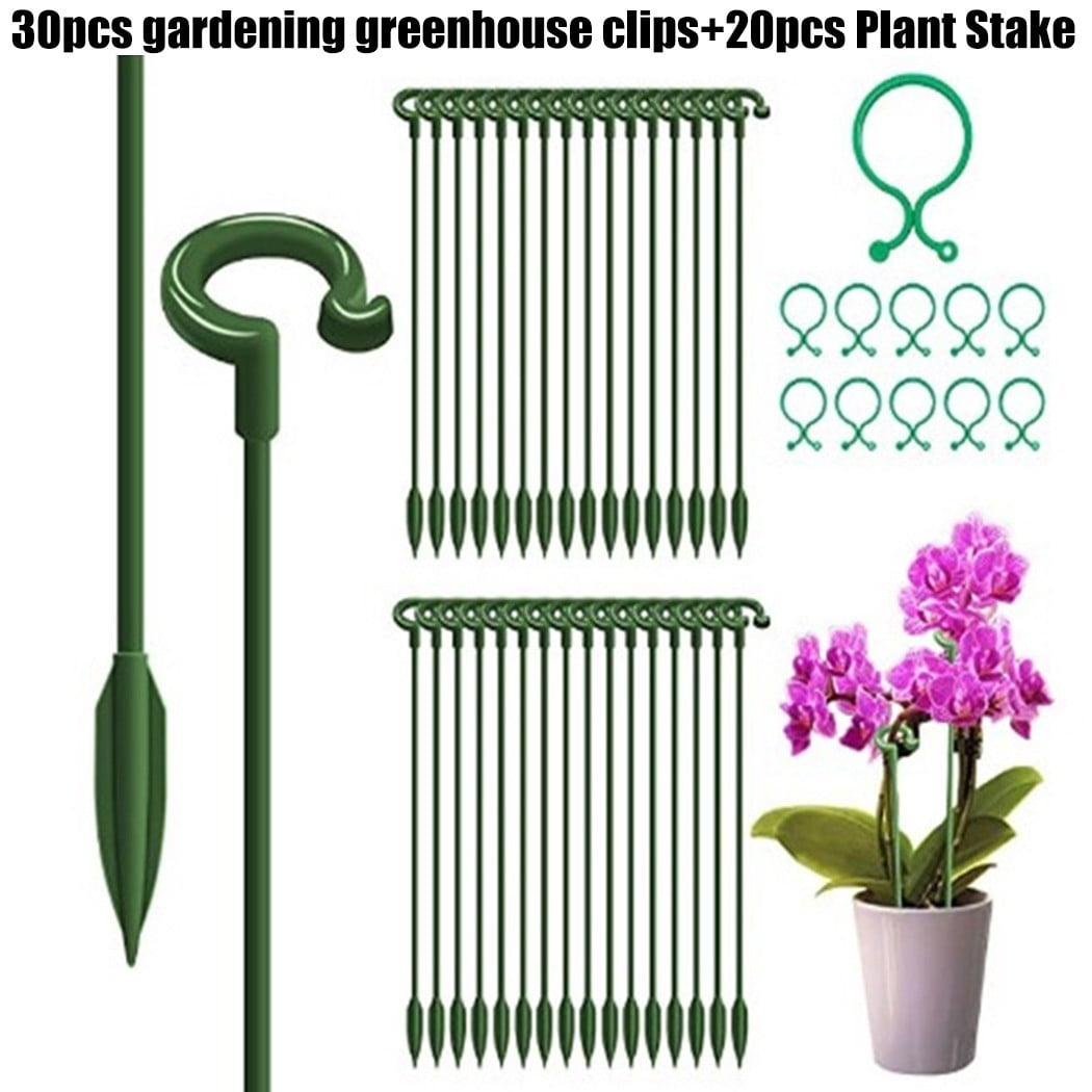 20Pcs Twisty Plant Rings Garden Plant Clips Support  for Securing Plants Flowers 