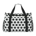 thumbnail image 1 of Fotbe Soccer Bolsa de Viaje con Estampado, Bolsa de Fin de Semana para Mujer con Compartimento para Zapatos, Bolsa de Gimnasio con Bolsillo Húmedo, 1 of 7