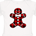 thumbnail image 4 of Inktastic Buffalo Plaid Gingerbread Man Boys or Girls Long Sleeve Baby Bodysuit, 4 of 5