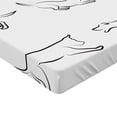 thumbnail image 2 of Ambesonne White Black Fitted Sheet, Digital Puppy Dog, Twin XL Size, White Black, 2 of 3