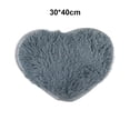 thumbnail image 4 of Wosthever Alfombra antideslizante en forma de corazón, tapete peludo de lana, alfombras mullidas artificiales de piel de oveja Type3 NO3, 4 of 6