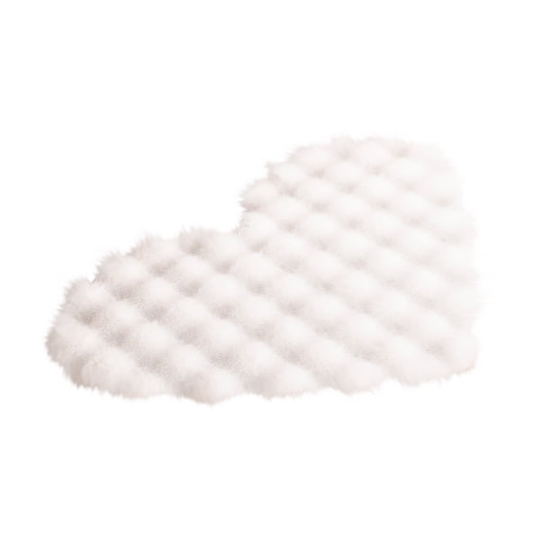 Puntoco Alfombra de salón de estilo crema con forma de corazón, para sofá, mesa de centro, guardarropa, cojín de maquillaje