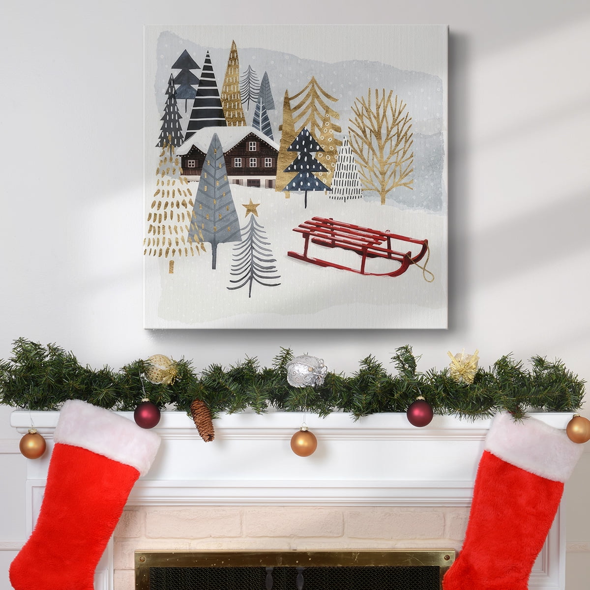 Christmas Chalet II- Gallery Wrapped Canvas