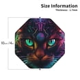 thumbnail image 3 of Fuzoiu Futuristic Cat Warrior Print Leather Coasters Set,Drink Coasters Set of 6,for Tabletop Protection, Durable PVC Coasters,Home Décor and Housewarming Gift,Octagon, 3 of 7