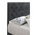 thumbnail image 5 of Contemporary Home Living Velvet Tufted Faux Jewel Upholstered Queen Panel Bed - 83" - Black, 5 of 6