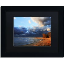 Trademark Fine Art "Lake Erie Autumn" Canvas Art by Jason Shaffer, Black Matte, Black Frame