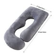 thumbnail image 4 of Full Body Pregnancy Pillow - J Shaped Body Pillow - Maternity Pillow for Pregnant Women w/ Detachable Extension Velour Cover, 4 of 10