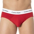 thumbnail image 3 of Calvin Klein Mens Cotton Stretch Hip Briefs 3 Pack Large Blue / White / Red, 3 of 7