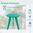 thumbnail image 5 of Dycanpo Outdoor Side Table for Patio, Small Round End Table Weather-Resistant, Turquoise, 5 of 9