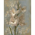 thumbnail image 2 of Vassileva, Silvia 20x24 Black Ornate Wood Framed with Double Matting Museum Art Print Titled - Gladiola on Soft Blue - Original, 2 of 4