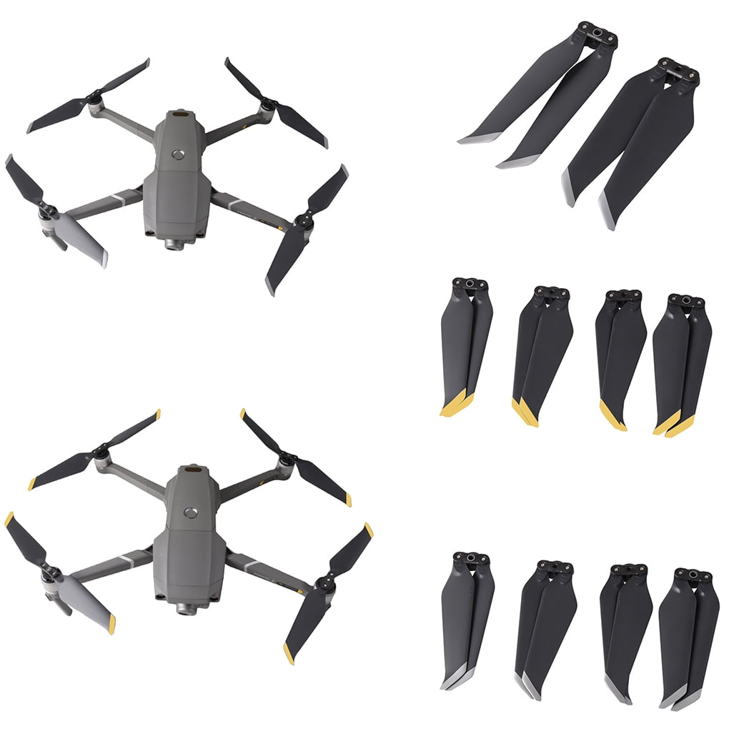 4 Paires Hélices Silence Pour DJI Mavic 2 Pro - Lames Bas Bruit 8743F - Noir - Compatible Rapide