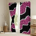 thumbnail image 3 of jejeloiu Wild Cheetah Pattern Blackout Curtains Set of 2 (52x84 Each),Modern Abstract Aesthetic Window Curtains,Pink Black Curtains and Drapes For Boys Girls,Super Cozy Room Decor, 3 of 6
