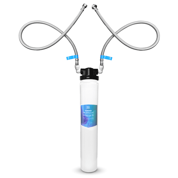 Drinkpod 20,000 Gallon Capacity Under Sink Water Filter System, NSF/ANSI 42 Certified, Under Counter Water Filtration Direct Connect to Kitchen Faucet, 20K Gallons High Chlorine Reduction Capacity