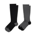 thumbnail image 3 of MeMoi Women's 2 Pair Pack Tipped Compression Socks - Womens - Female, 10-13, Navy-Black, 3 of 7