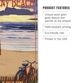 thumbnail image 3 of Bethany Beach, Delaware, Beach and Sunset Birch Wood Wall Sign (6x9 Rustic Home Decor, Ready to Hang Art), 3 of 5