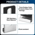 thumbnail image 3 of 6Pcs Metal Mirror Holder Clips, Large Mirror Hangers with Rubber Pads, Silver, 3 of 6