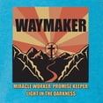 thumbnail image 2 of WAYMAKER Miracle Worker Promise Keeper Inspirational/Christian Tri-Blend Racerback Tank Top, Vintage Turquoise, X-Large, 2 of 5