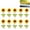 A-10pcs, variant on Spring Wobbly Flower Car Dashboard Ornament and Shaking Head Sunflower Interior Decor Figurine