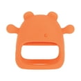 thumbnail image 4 of Nuby Wrist Grip Silicone Teething Mitten for Babies, Coral Bear, 4 of 8