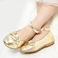 thumbnail image 2 of Kiderence Girls Flat Mary Jane Shoes School Party Dress Ballerina Shoe (Toddler/Little Kids) CK206 Gold - 11M, 2 of 7