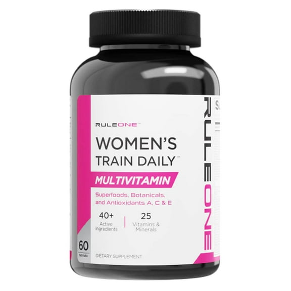 RULE 1 Women's Train Daily Multivitamin High Potency Women Multivitamin 60 tabs
