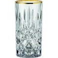 thumbnail image 7 of Nachtmann Noblesse Gold Collection Crystal Long Drink Glasses, Set of 2, Gold Rimmed, Crystal Cut Design Glass, For Cocktails or Any Beverages, 6 Inch, 12.7 Ounces, 7 of 7