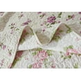 thumbnail image 3 of Chezmoi Collection Floral Reversible Vintage Washed Cotton Quilted Throw, 3 of 4