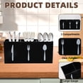 thumbnail image 4 of LZLINGMEI 1PC Acrylic Cutlery Storage Organizer,Silverware Countertop Knife Spoon and Fork Holder Kitchen,3 Section Tableware Storage Box for Cabinet Home Flatware Dining Room(Black), 4 of 7