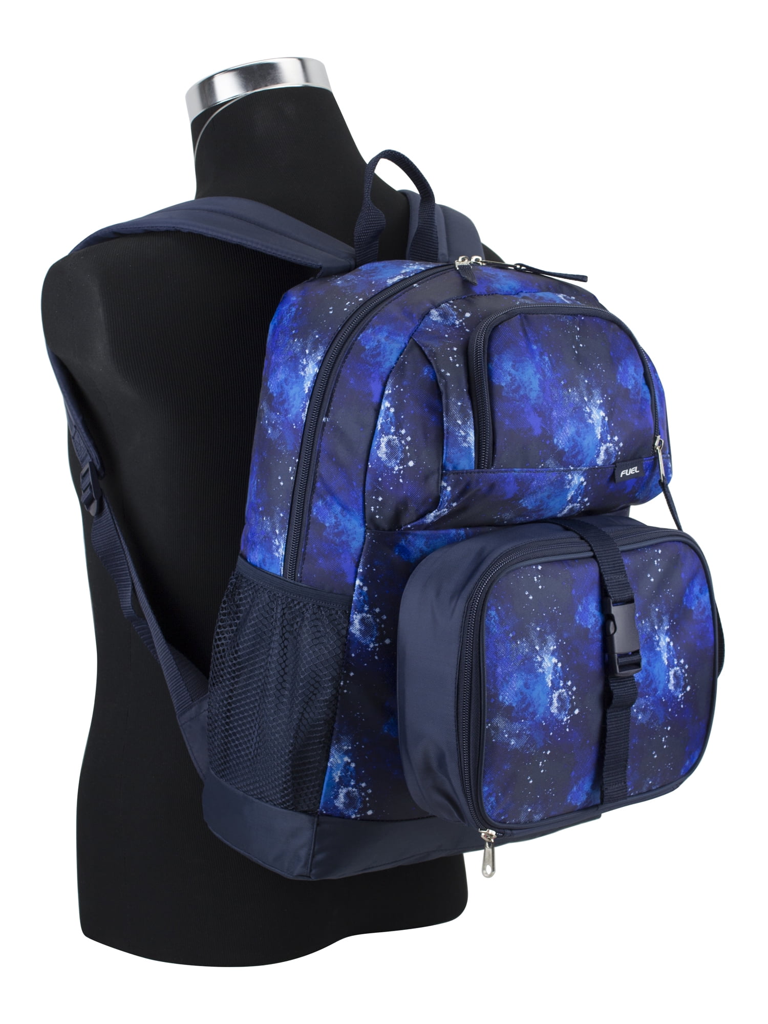 Fuel Unisex 4-Piece Combo Backpack with Lunch Box, Storage Case and Shoe  Pouch, Blue Galaxy - Walmart.com