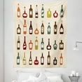 thumbnail image 1 of Alcohol Tapestry, Bottles of Various Alcoholic Strong Drinks Pattern with Whiskey Brandy and Cognac, Fabric Wall Hanging Decor for Bedroom Living Room Dorm, 5 Sizes, Multicolor, by Ambesonne, 1 of 1