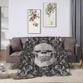 thumbnail image 2 of XMXY Fleece Throw Blanket for Couch, Rose Skull Heart Arrow Print Lightweight Plush Fuzzy Cozy Soft Bed Blankets and Throws for Sofa, 50"x40" inches, 2 of 8