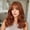 Ginger, variant on Highlights Synthetic Wig with Bangs,4x4 Realistic Scalp | Glueless,Free Parting,18 Inch Wavy Layered Hairstyle,Beginner-Friendly,Breathable & Lightweight,Natural Looking,Everyday Wear