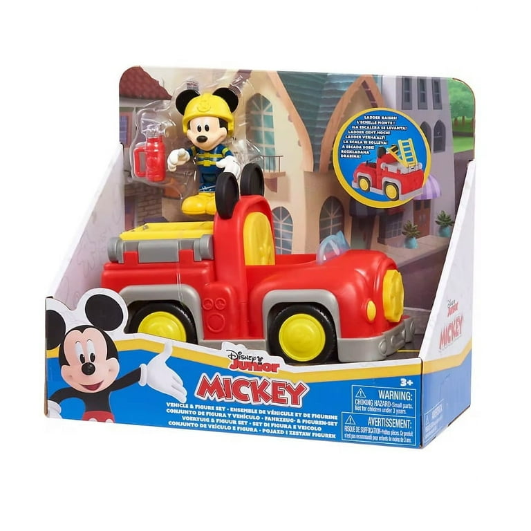 Disney Junior Mickey Mouse Firefighter Figure with Fire Truck