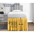 thumbnail image 5 of SGI Bedding Dorm Room Bed Skirt | Twin XL 36" Ruffled Microfiber Bed Skirt | Fade Resistant, Wrinkle Free, Anti-static, Decorative, Extra Storage Space, Clutter-Free | Golden, 5 of 8