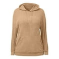 thumbnail image 6 of BFHHYA Kids Girls Ribbed Knit Hooded Sweatshirt Drop Shoulder Long Sleeve Pullover Casual Basic Top for Daily Commutes (4-14Y), 6 of 7